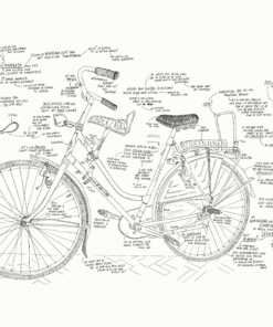 Stadsfiets - tekening - fiets - kinderzitje - gazelle