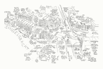rozengracht - Marnixstraat - kruispunt - straten - plattegrond