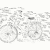 Stadsfiets - tekening - fiets - kinderzitje - gazelle